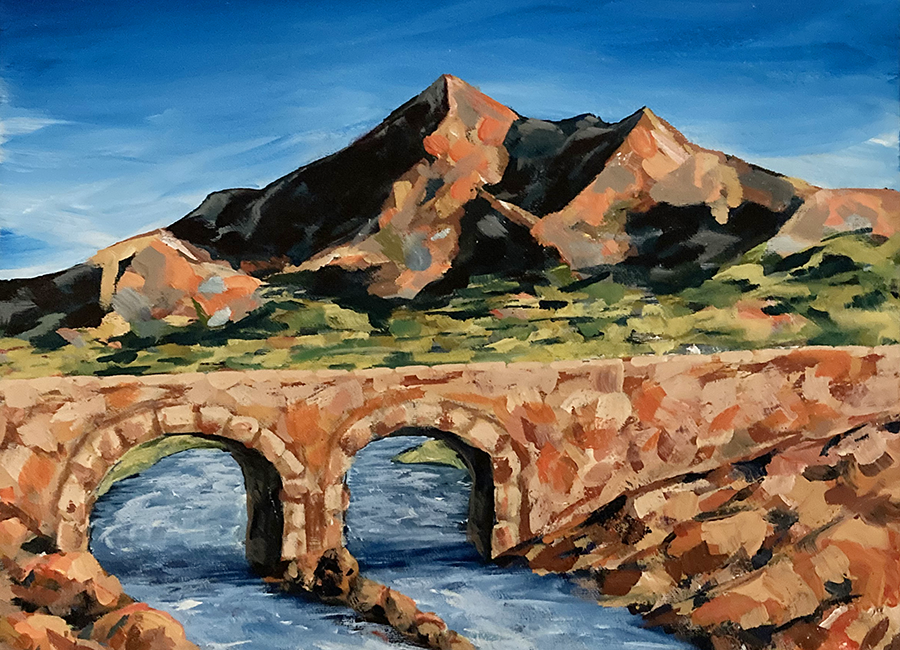 Mountain and Bridge